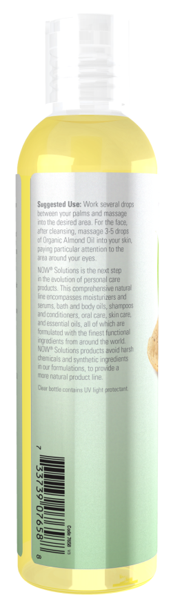 Now ORGANIC ALMOND OIL 8 OZ