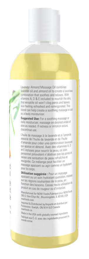 Now LAVENDER ALMOND MASSAGE OIL 16 FL OZ