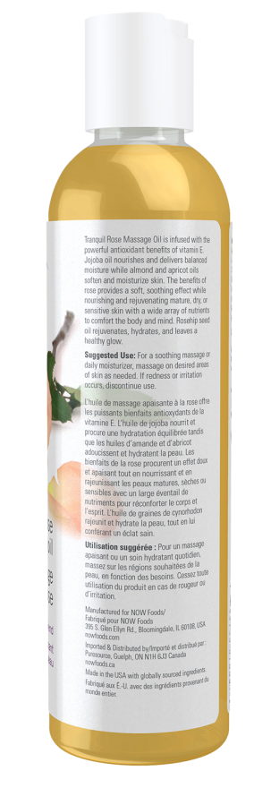 Now ROSE MASSAGE OIL 8 OZ