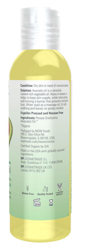 Now ORGANIC AVOCADO OIL 4 OZ