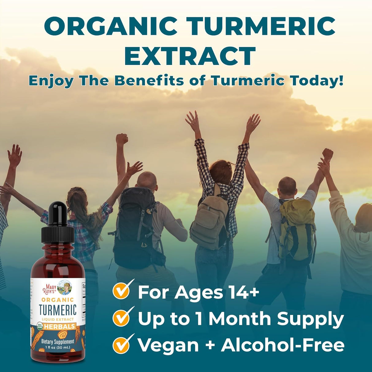 MaryRuth Organics Turmeric Herbal Drops (1 oz)