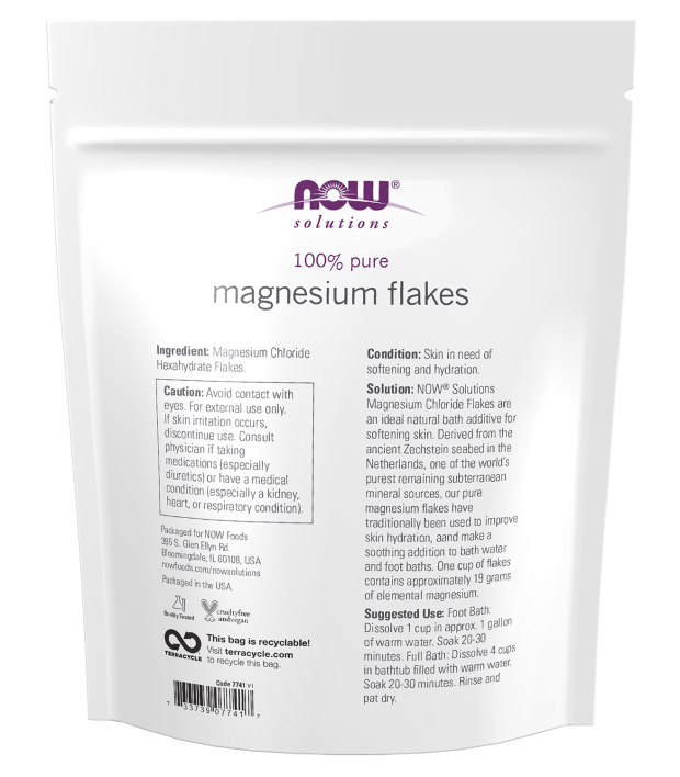 Now MAGNESIUM FLAKES 54 OZ