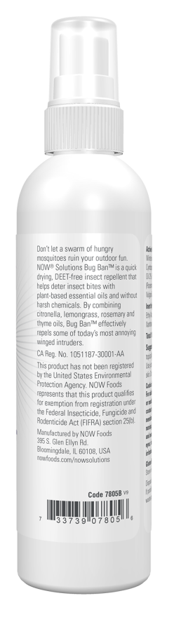 Now Solutions Bug Ban Natural Repellent Citrus Non Sticky Quick Drying 4 fl oz