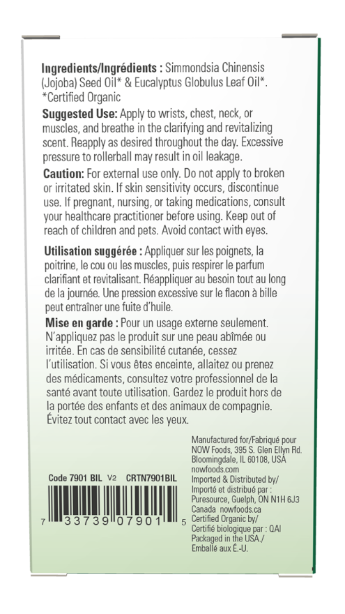 Now ORGANIC EUCALYPTUS EO ROLL-ON 10 ML