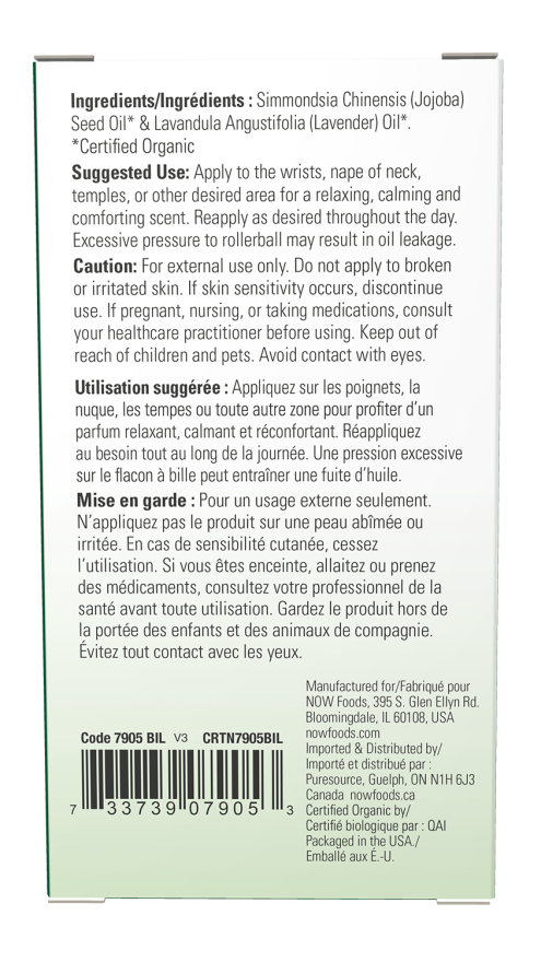 Now ORGANIC LAVENDER EO ROLL-ON 10 ML