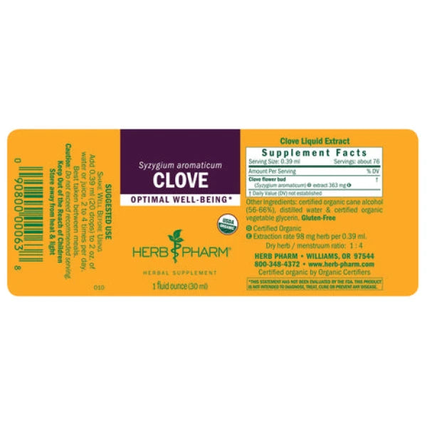 Herb Pharm CLOVE EXTRACT 1 oz