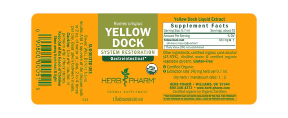 Herb Pharm YELLOW DOCK EXTRACT 4 oz