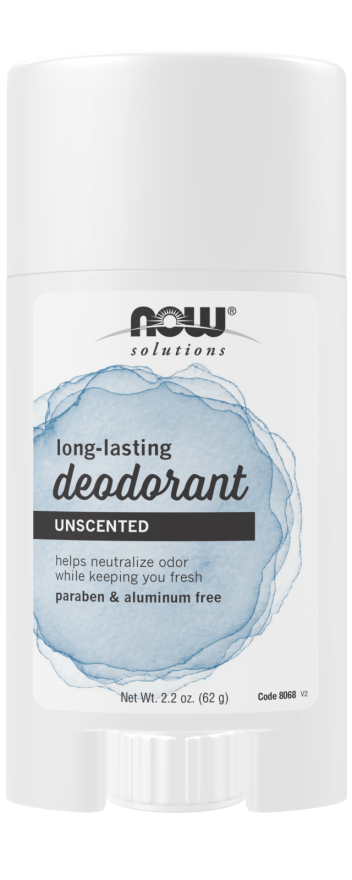 Now LONG-LASTING DEOD STICK UNSCENTED 2.2 OZ