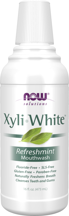 Now XYLIWHITE REFRESHMINT MOUTHWASH 16 FL OZ