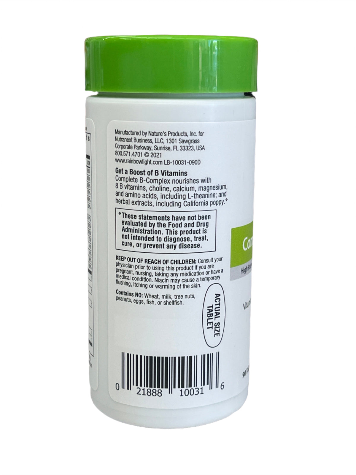 Complejo B completo y vitamina C antioxidante de alta potencia