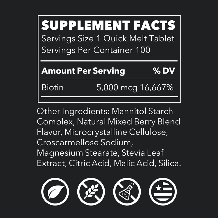 Life Seasons Biotin 5,000 Mcg Quick Melts 100 Melts