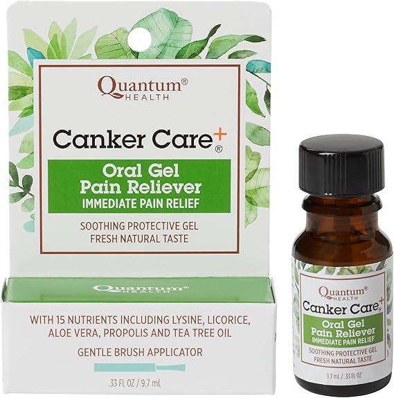 Quantum Health Canker Care+ Oral Gel Pain Reliever Protective Gel