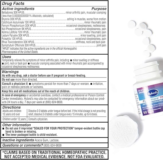 Hylands FLEXmore PM Arthritis Pain Relief