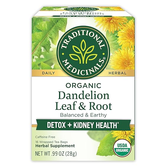 TRADITIONAL MEDICINALS TEAS Té de hoja y raíz de diente de león 16 BOLSITAS