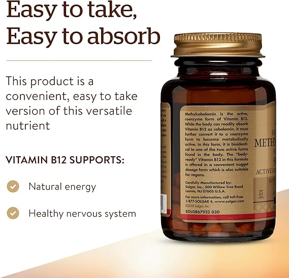 Solgar Methylcobalamin (Vitamin B12) 5000 mcg Nuggets 60tablet