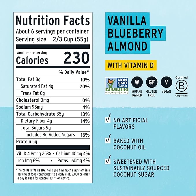 PURELY ELIZABETH Vanilla Blueberry Almond 11 OZ