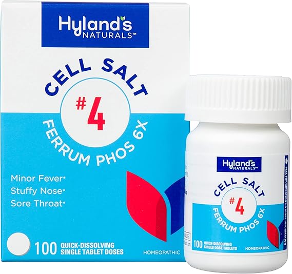 Hyland's Ferrum Phosphoricum Cell Salts 6X, 100 Tablets
