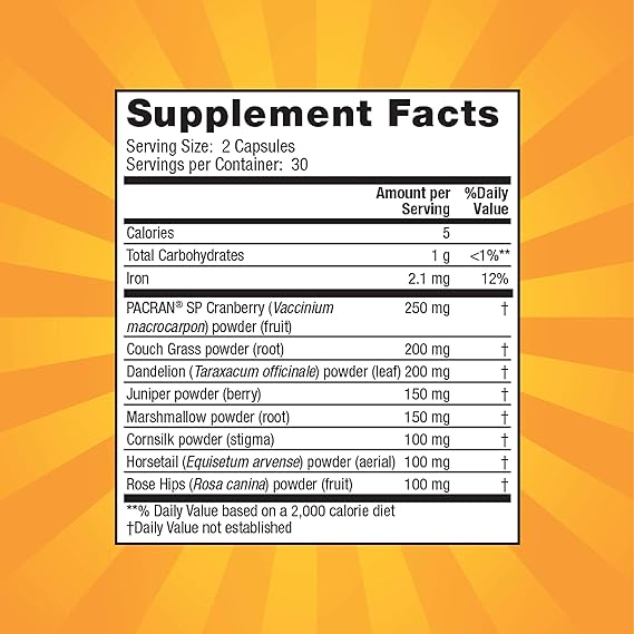 Nature's Secret URINARY FLUSH & SUPPORT WITH CRANBERRY