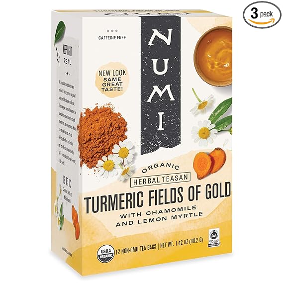 NUMI TEAS Turmeric Tea Fields of Gold 12 BAG