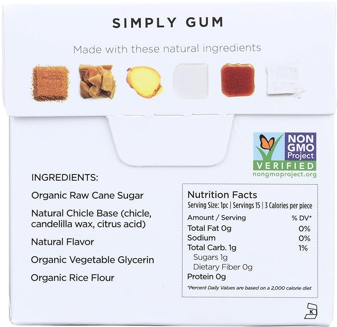 SIMPLY GUM Natural Ginger 15 CT