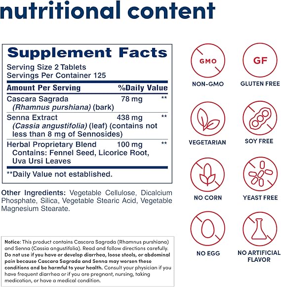 Solgar Tam® Herbal Laxative Tablets 250tablet