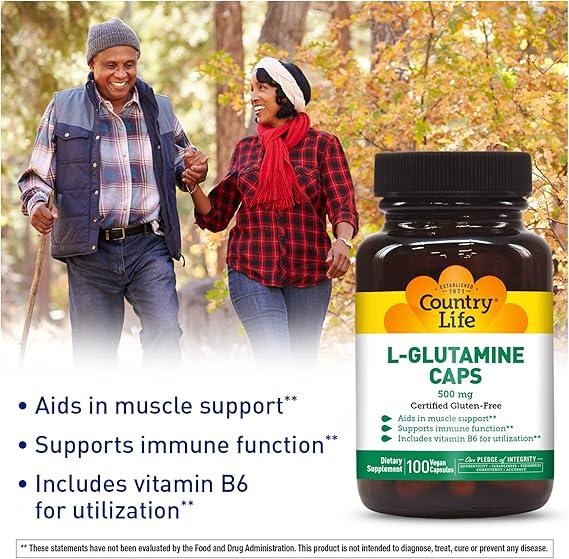 Country Life L-GLUTAMINE 500MG 100 Vegicaps