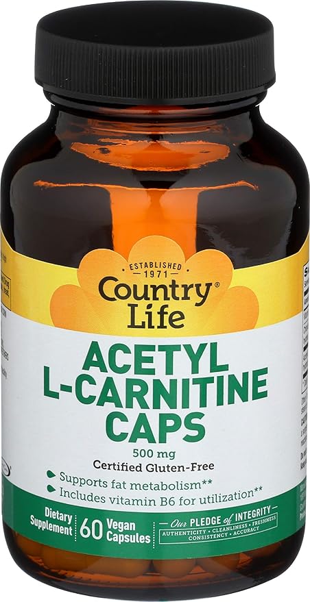 Country Life ACETYL L-CARNITINE 500MG 60 Vegicaps