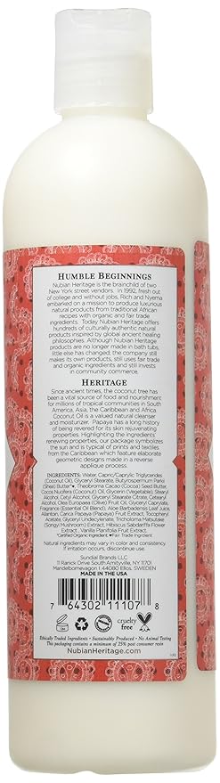 NUBIAN COCONUT & PAPAYA BODY LOTION 13 FL OZ