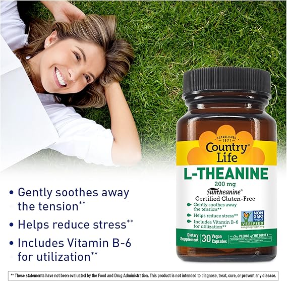 Country Life L-THEANINE 200MG 30 Vegicaps
