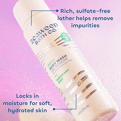 SEAWEED BATH CO. DETOX BODY WASH ROSEMARY MINT 12 FLOZ