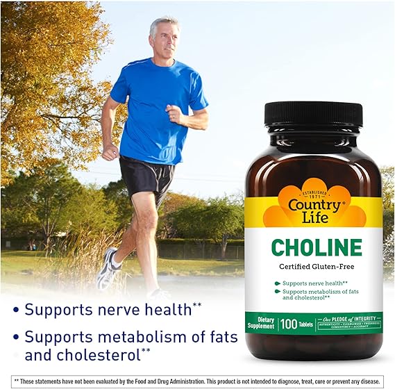 Country Life CHOLINE 650MG 100 Tablet