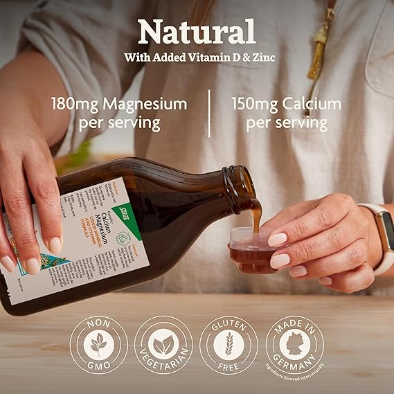 Calcium Magnesium Liquid Herbal & Mineral Supplement 8.5 fl oz