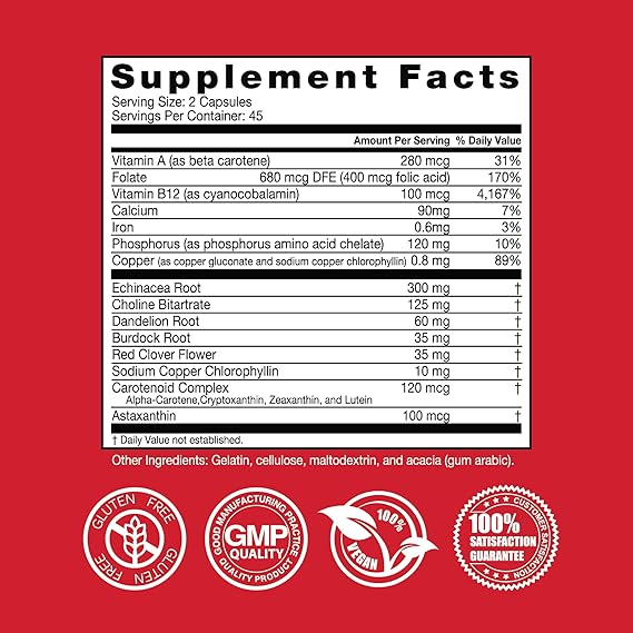 BLOOD CLEANSE HELPS DETOXIFY THE BLOOD PROVIDES ANTIOXIDANT SUPPORT
