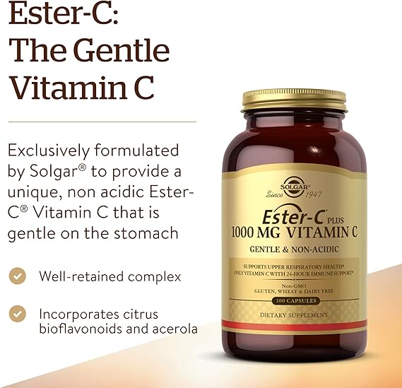 Solgar Ester-C® Plus 1000 mg Vitamin C Capsules 100cap