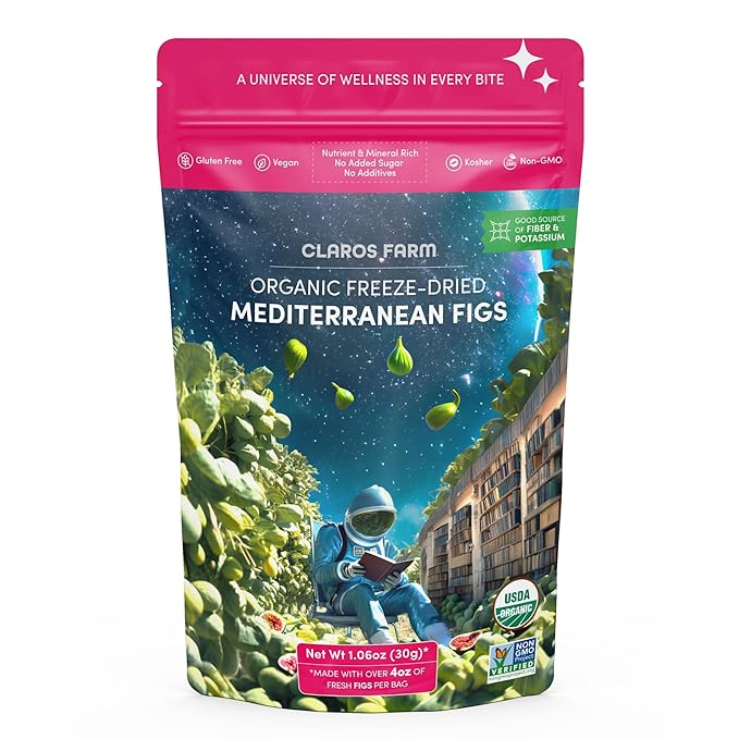 CLAROS FARM Dried Fruit Mediterranean Figs 1.06 OZ