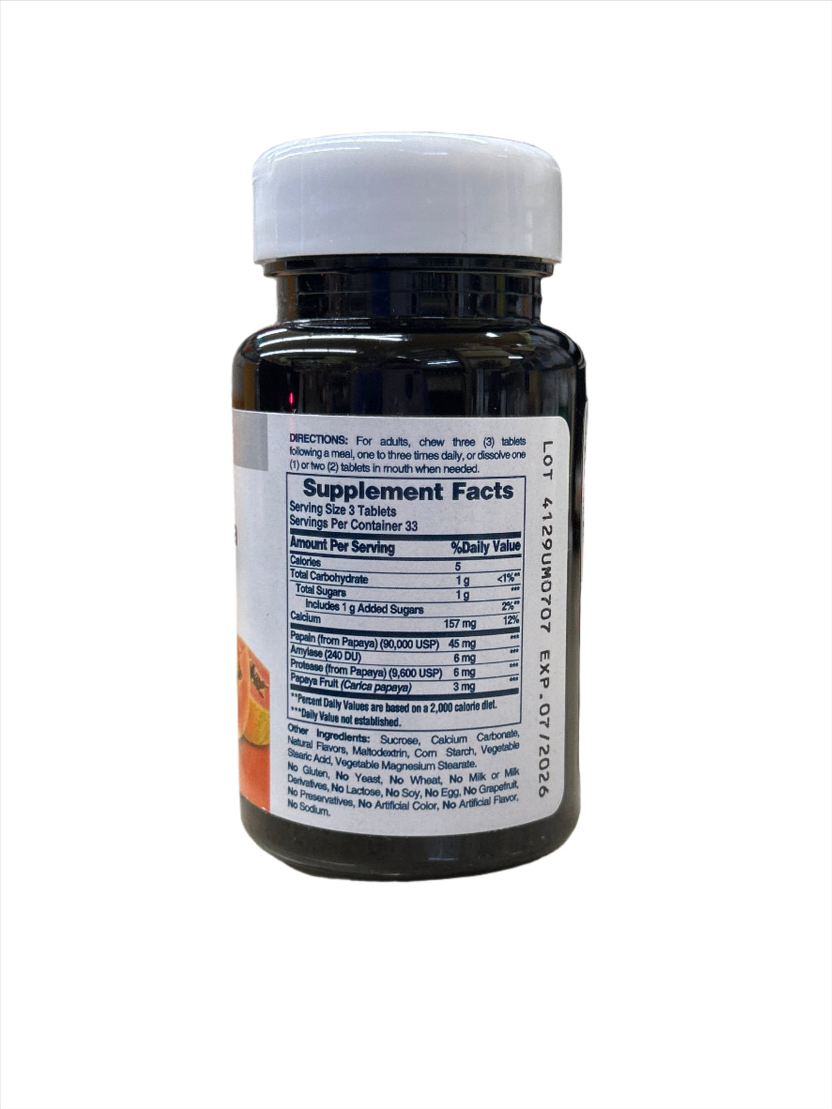 Original Papaya Enzyme 100 Chewable Tablets