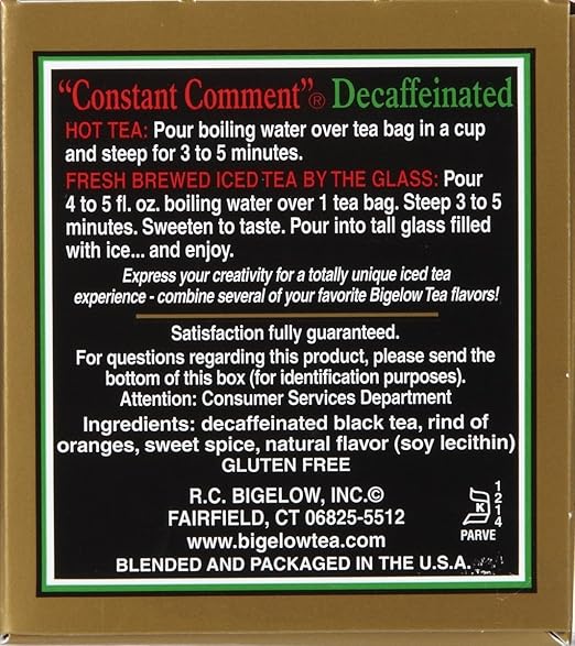 Bigelow Tea Constant Comment Black Tea Decaffeinted