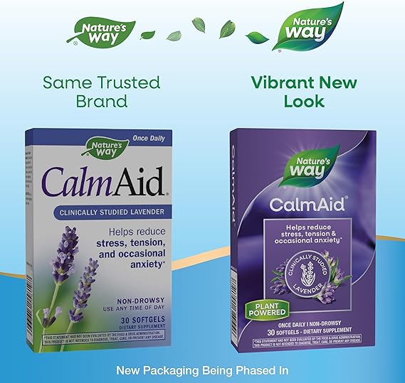 Nature's Way Calm Aid Clinically Studied Lavender 30 Soft Gels