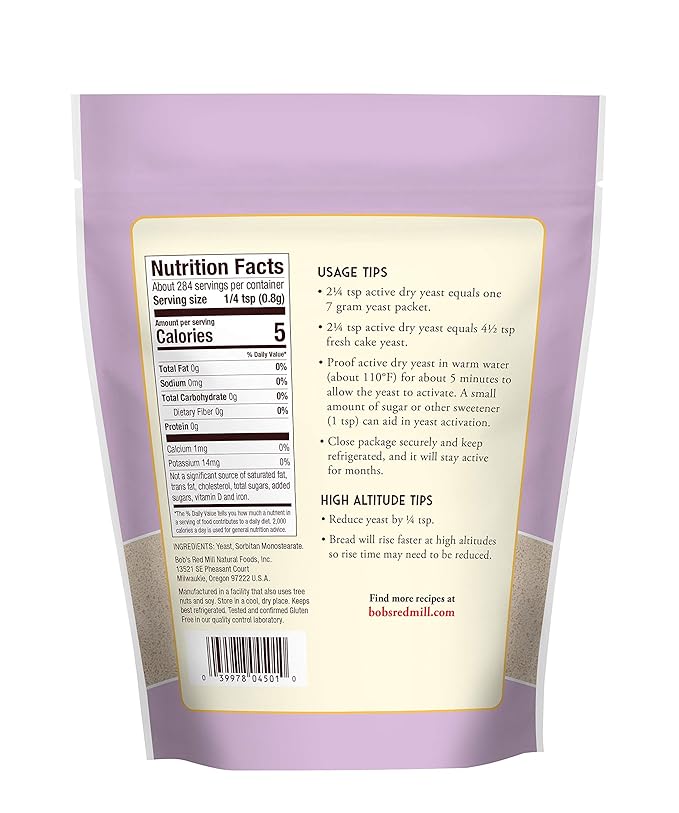 BOB`S RED MILL Yeast Dry Active 8 OZ