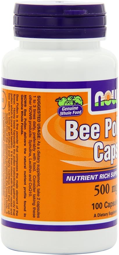Now Bee Pollen Capsules 500 mg