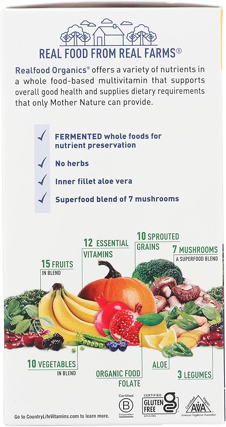 Country Life MEN'S RFO ORGANIC MULTIVITAMIN 60 Tablet