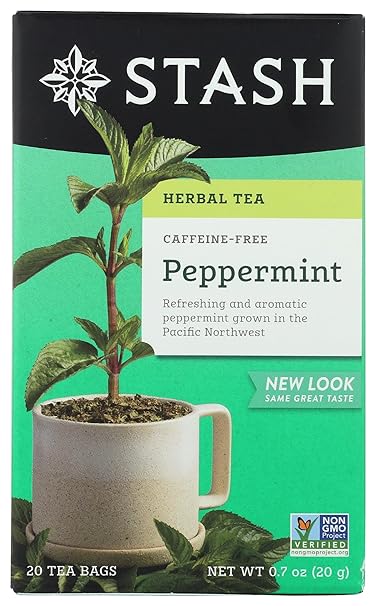 STASH TEA Té de menta sin cafeína 20 BOLSITAS