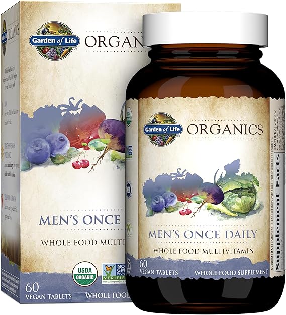 Garden of Life GOL Organics Mens Once Daily 60ct TABLETS