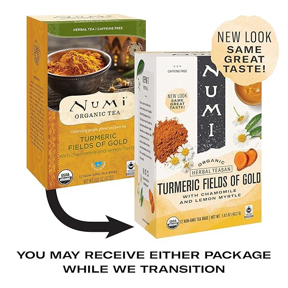 NUMI TEAS Turmeric Tea Fields of Gold 12 BAG