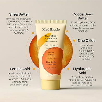 MAD HIPPIE HYDRATING FACIAL SPF 25+ UVA/UVB 2 FL OZ