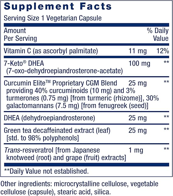 Life Extension DHEA 100 mg 60 Vegetarian Capsules