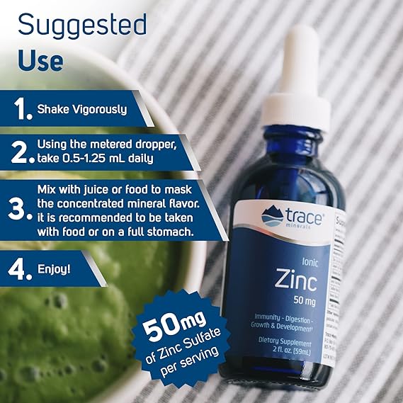 Zinc iónico Trace 50 mg 2 fl oz