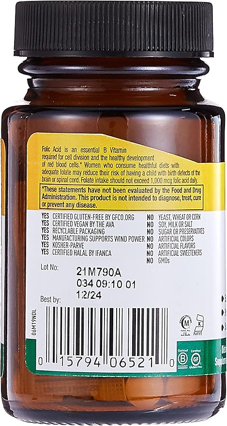 Country Life FOLIC ACID 800MCG 100 Tablet