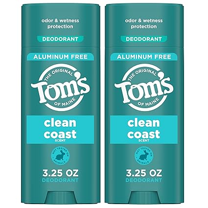 TOM'S OF MAINE DEODORANT CLEAN COAST SCENT 3.25OZ