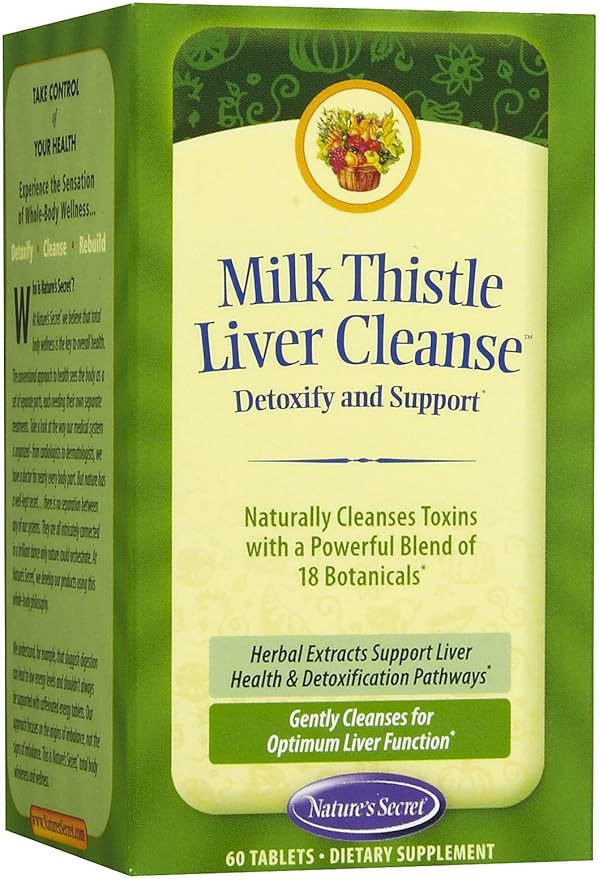 Nature’s Secret MILK THISTLE LIVER CLEANSE SUPPORTS DETOXIFICATION